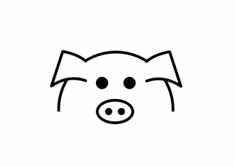 Cute little pig children vector t shirt printing design