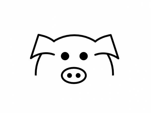 Cute little pig children vector t shirt printing design