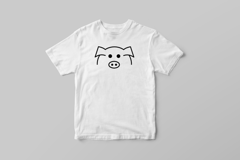 Cute little pig children vector t shirt printing design t shirt designs for merch teespring and printful