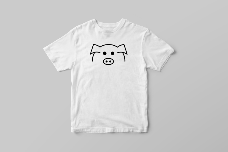 Cute little pig t printing design - t-shirt designs