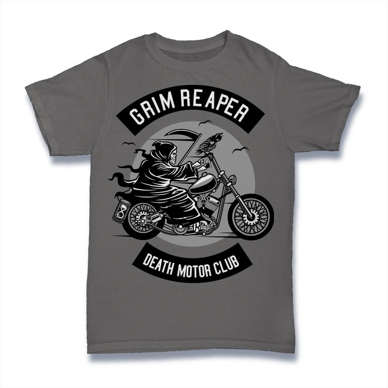 Death Motorcycle Club t shirt designs for printful