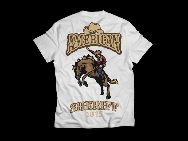 Cowboy Manu T-Shirt Design vector shirt designs