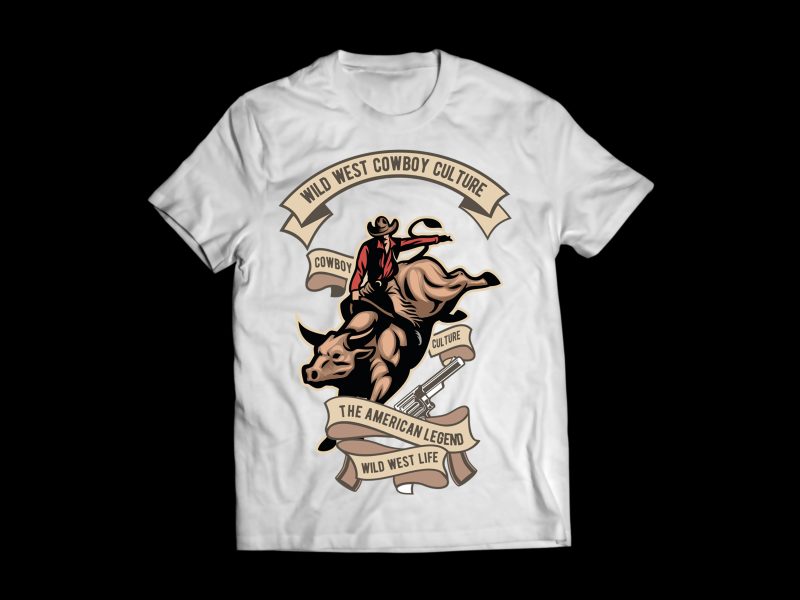 Cowboy Manu T-Shirt Design buy tshirt design