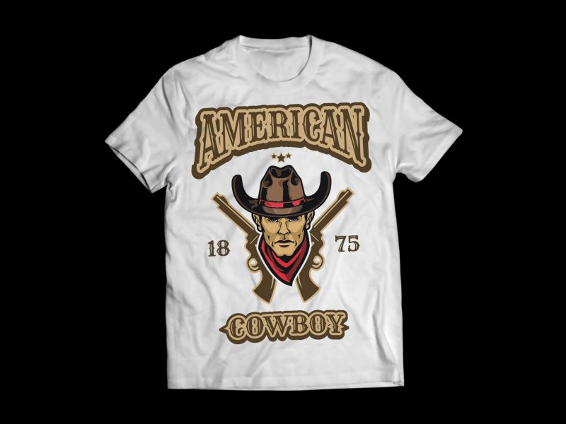 Cowboy Manu T-Shirt Design vector shirt designs