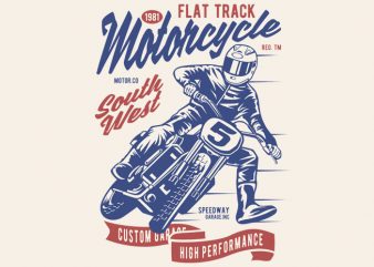 Flat Tracker graphic t-shirt design