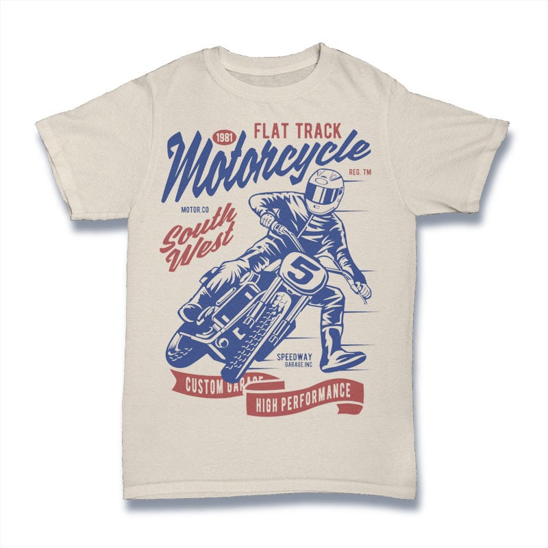 Flat Tracker t shirt designs for print on demand