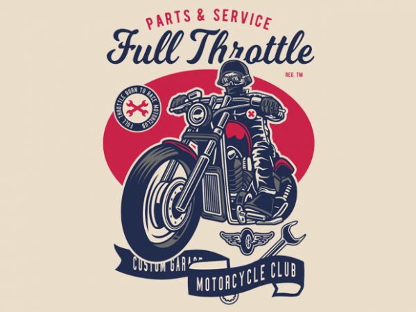 Full throttle tshirt design for sale