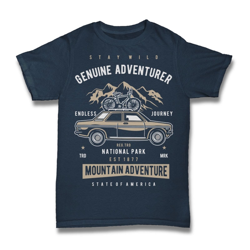 Genuine Adventurer tshirt design for sale