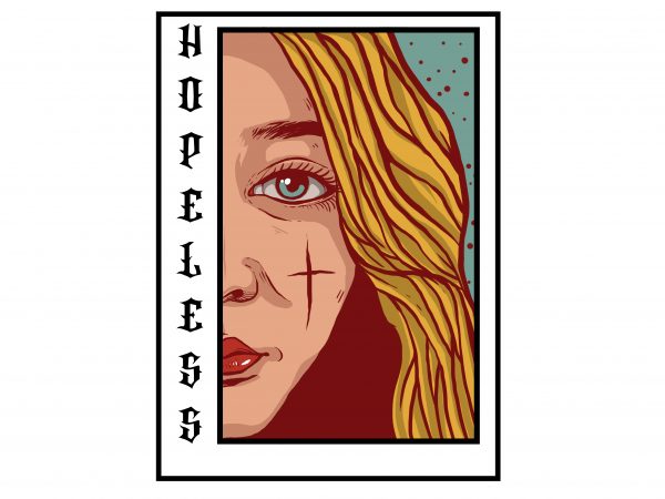 Hopeless t shirt design for download