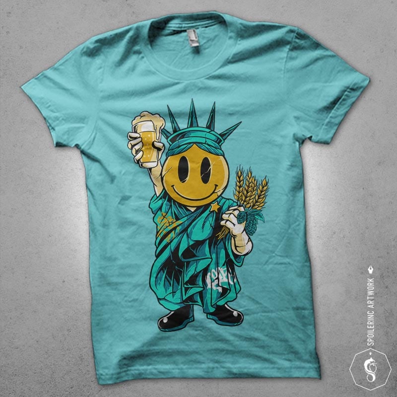 smiling libeerty Graphic t-shirt design buy tshirt design