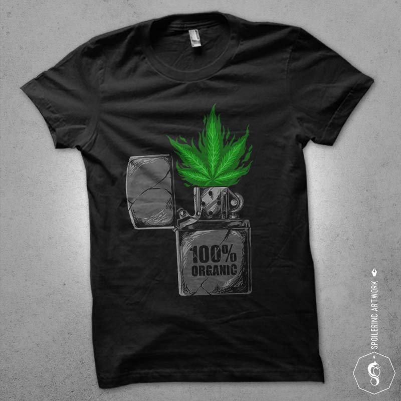 weed torch Graphic t-shirt design t shirt designs for printful