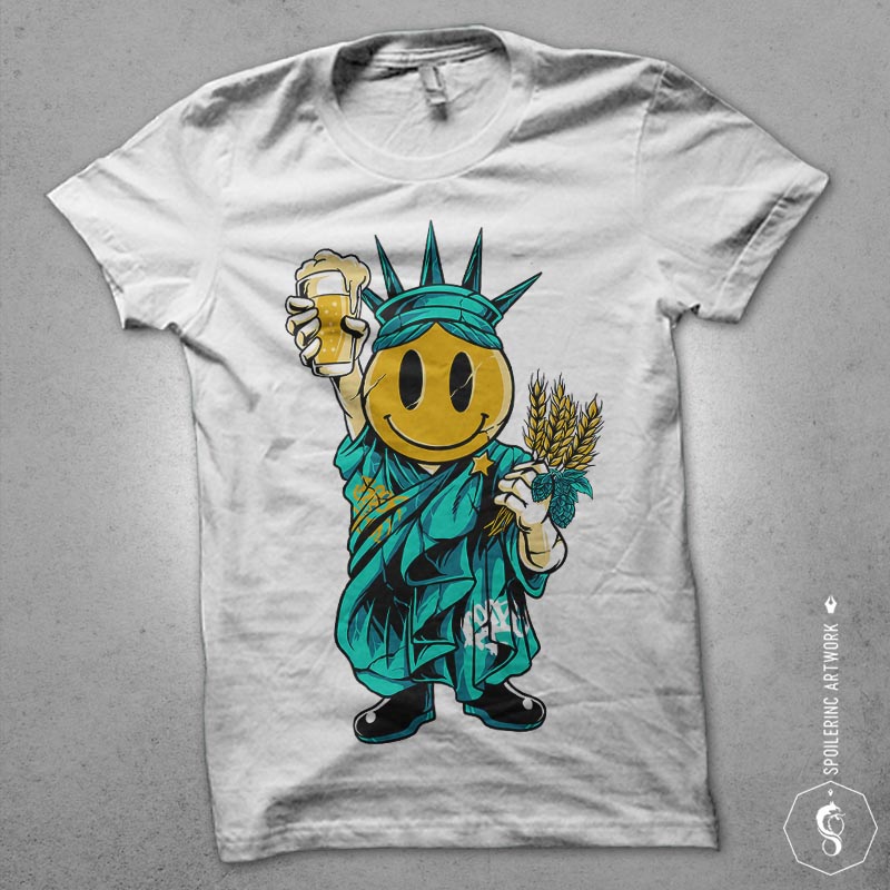smiling libeerty Graphic t-shirt design buy tshirt design