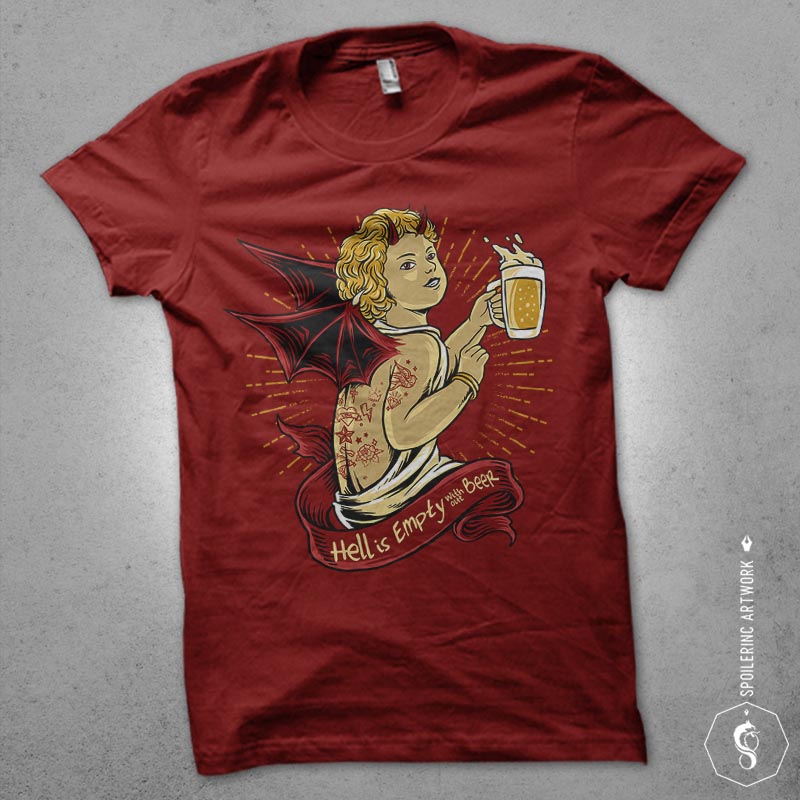 fallen cupid Graphic t-shirt design buy tshirt design