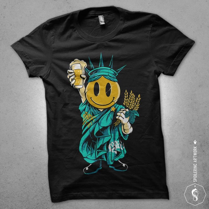 smiling libeerty Graphic t-shirt design buy tshirt design