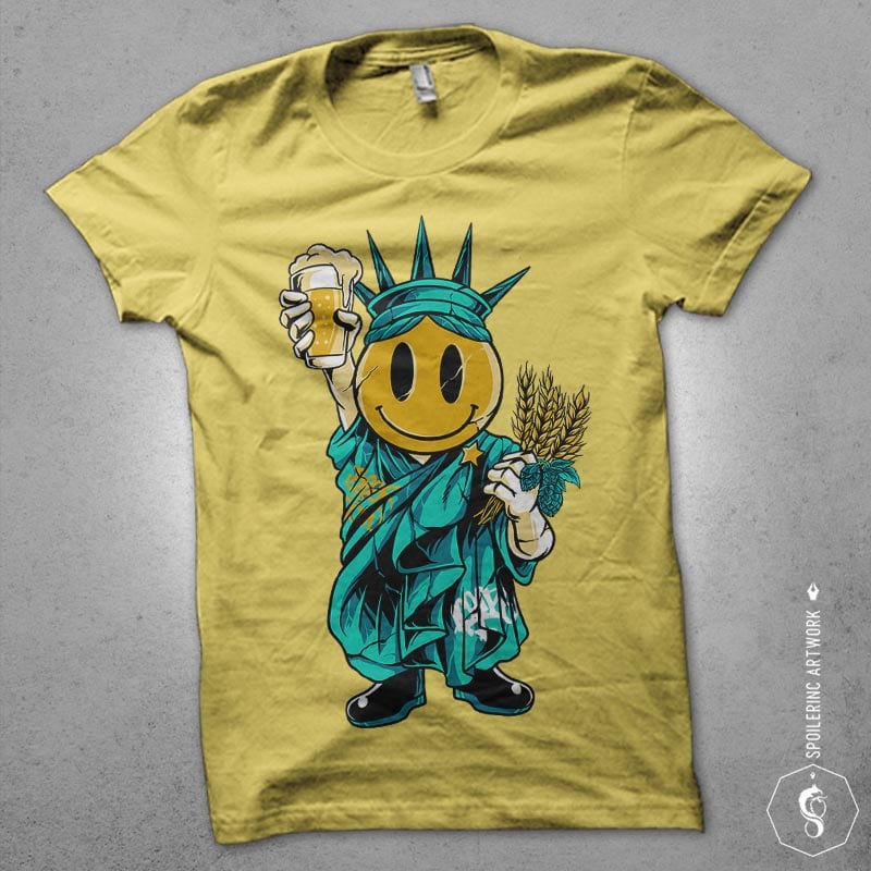 smiling libeerty Graphic t-shirt design buy tshirt design
