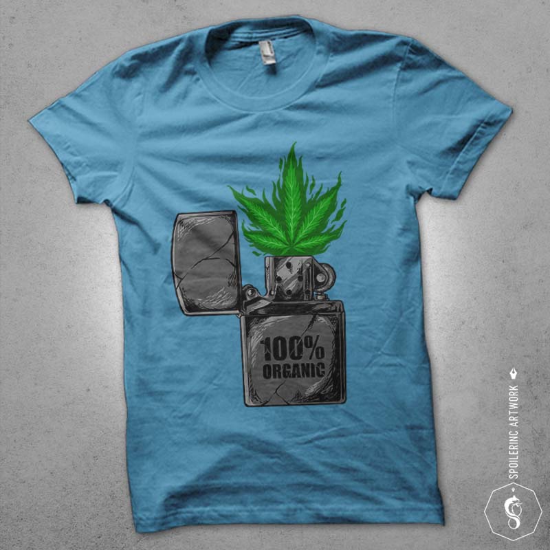 weed torch Graphic t-shirt design t shirt designs for printful