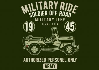 Military Ride design for t shirt