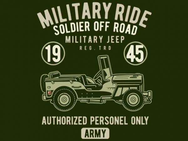 Military ride design for t shirt