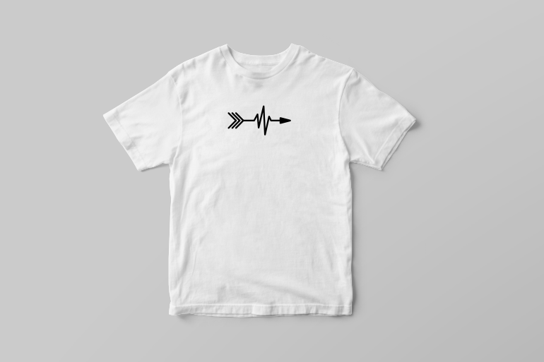 Minimal arrow with heart beat tattoo vector t shirt design vector shirt designs