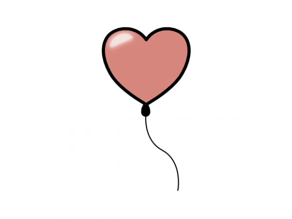 Minimal heart balloon valentines day love tattoo vector t shirt printing design