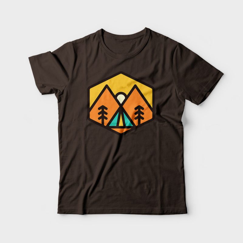 Camp Sunset vector t shirt design