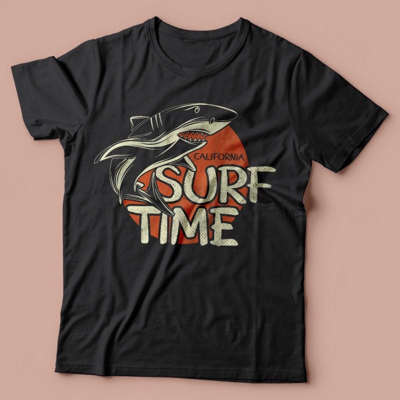 Surf time. Vector T-Shirt Design tshirt design for sale