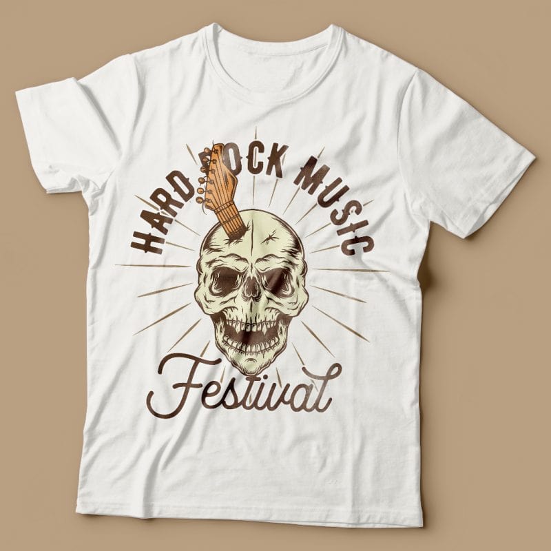 Hard rock music festival. Vector T-Shirt Design buy t shirt designs artwork