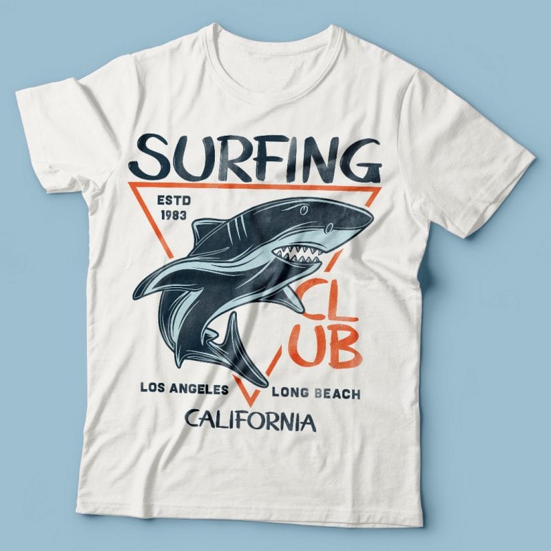 Surfing club. Vector T-Shirt Design tshirt design for sale