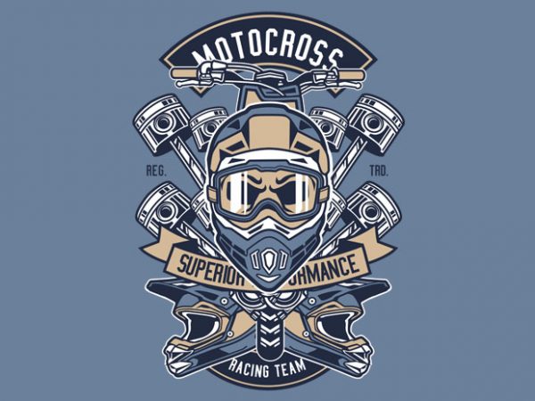 Motocross racing team t shirt design for purchase