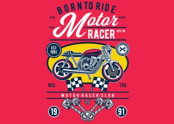 Motor Racer buy t shirt design artwork