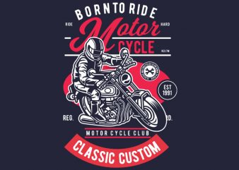 Motorcycle Rider vector t-shirt design template