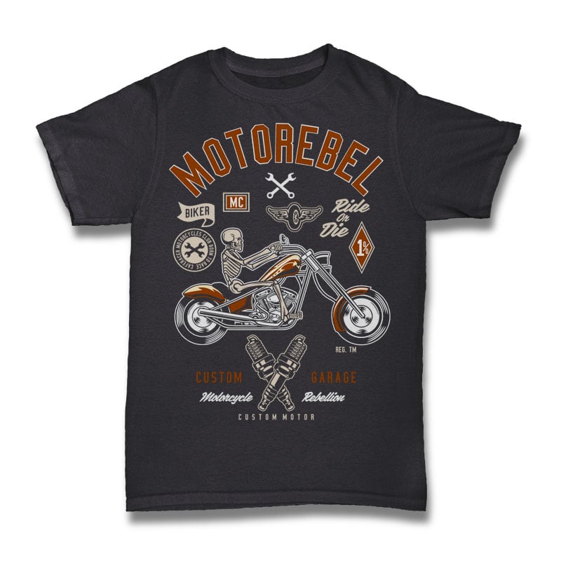 Motorebel Skull tshirt factory