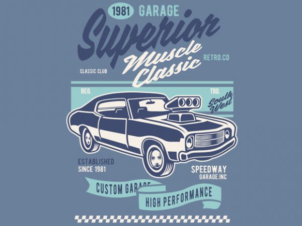 Muscle car classic commercial use t-shirt design Muscle car classic commercial use t-shirt design