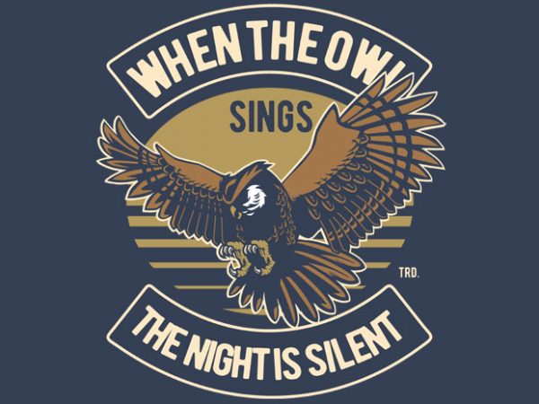 Owl vector t shirt design for download
