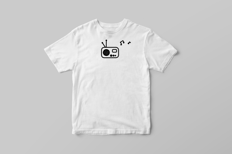 Radio music player beat machine minimal tattoo vector t shirt design tshirt design for merch by amazon