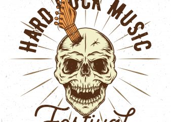 Hard rock music festival. Vector T-Shirt Design