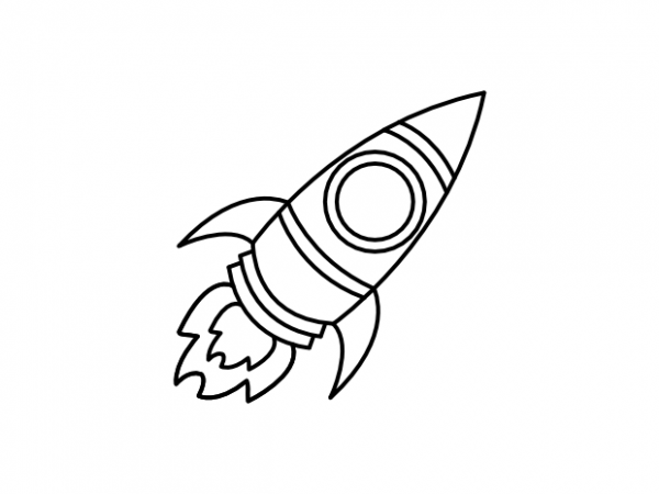 Rocket space astronaut minimal tattoo vector t shirt design