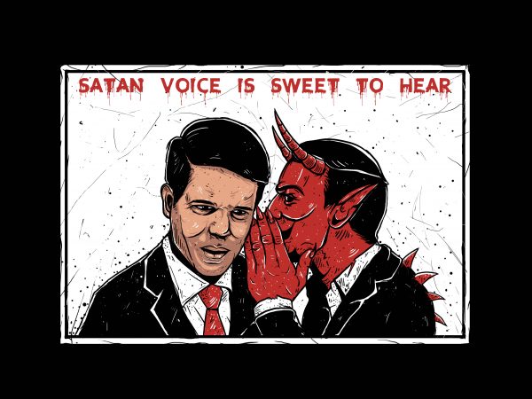 Satan voice t shirt design to buy