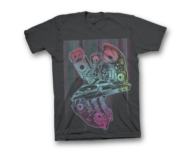 SPACE DJ vector shirt designs