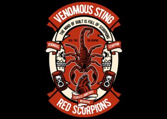 Scorpion tshirt design vector