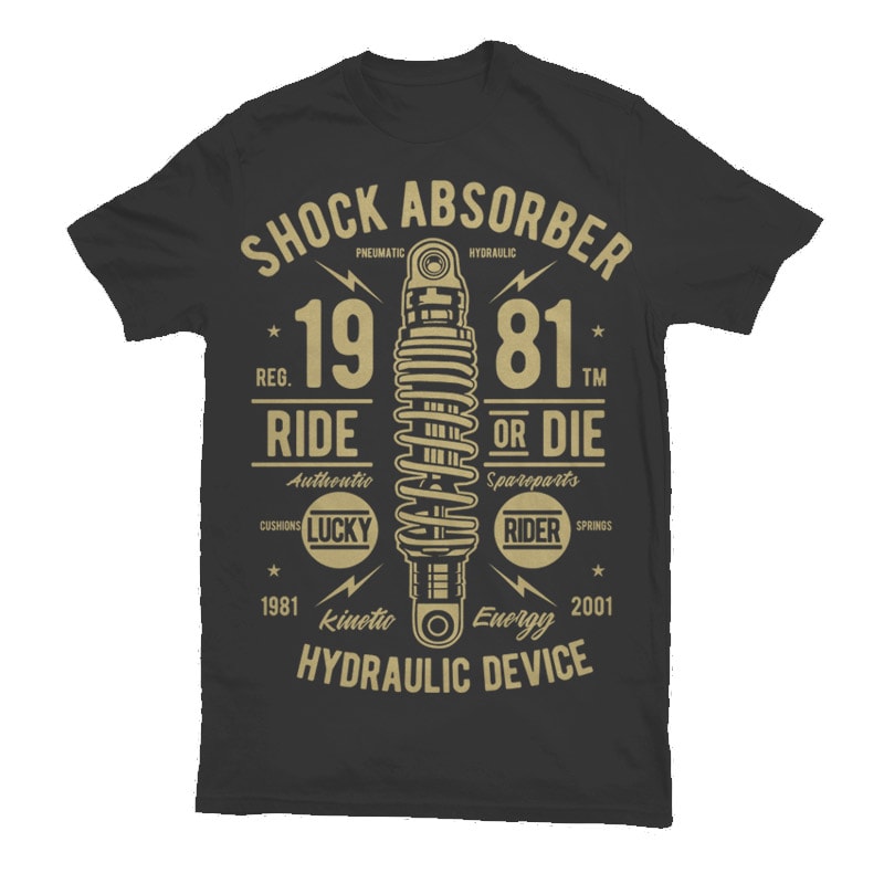 Shock Absorber Vector t-shirt design t shirt designs for sale