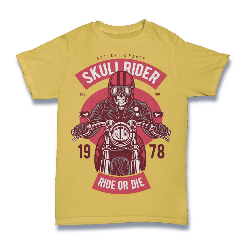 Skull Rider vector shirt designs