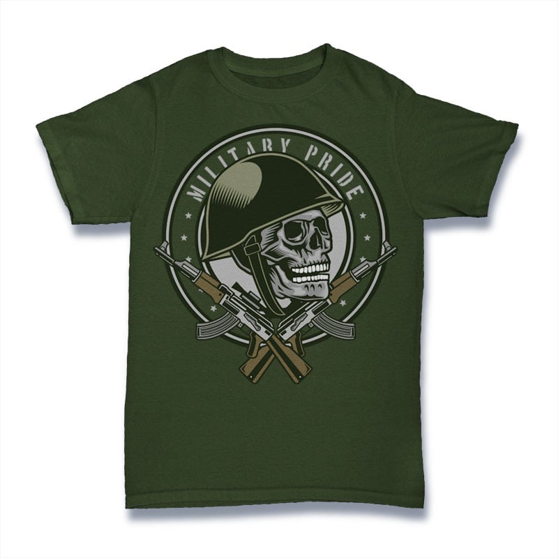 Skull Soldier vector shirt designs
