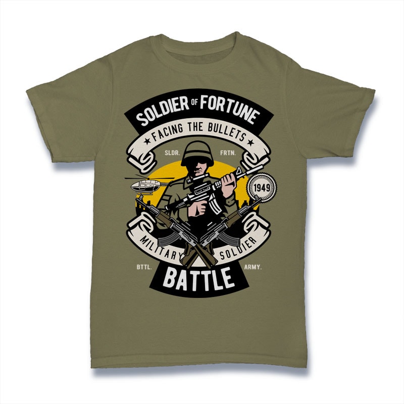 Soldier vector t shirt design