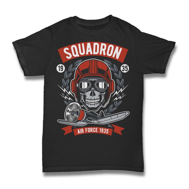 Squadron Air Force vector t shirt design