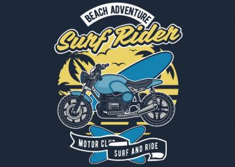 Surf Rider t shirt design for purchase