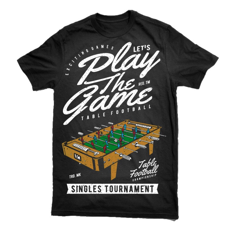 Table Football Vector t-shirt design t shirt designs for sale