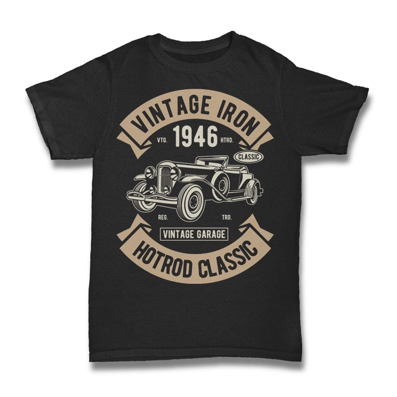 Vintage Iron Classic t shirt design png