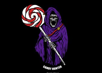 Candy Hunter print ready t shirt design