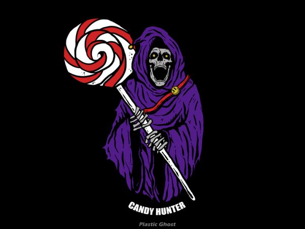 Candy hunter print ready t shirt design